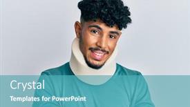  Presentation with cervical - Colorful slide set enhanced with young-arab-handsome-man-wearing backdrop and a teal colored foreground