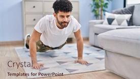  Presentation with army - PPT layouts featuring young-arab-man-army-soldier background and a mint green colored foreground