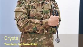  Presentation with army - Slides having young-arab-man-army-soldier background and a tawny brown colored foreground