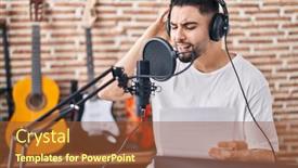  Presentation with arab music - Presentation featuring young-arab-man-artist-singing background and a tawny brown colored foreground