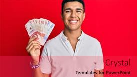  Presentation with arabic music arab man playing - Beautiful slide set featuring young-arab-man-holding-colombian backdrop and a red colored foreground