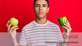  Presentation with simple green - Amazing theme having young-arab-man-holding-green backdrop and a lemonade colored foreground