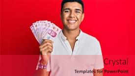  Presentation with mexican - Amazing PPT layouts having young-arab-man-holding-mexican backdrop and a red colored foreground