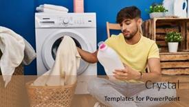  Presentation with arabic music arab man playing - PPT theme enhanced with young-arab-man-looking-detergent background and a  colored foreground