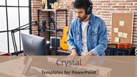  Presentation with arab music - PPT layouts having young-arab-man-musician-playing background and a coral colored foreground