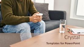  Presentation with mental - PPT theme having young-arab-man-patient-having background and a lemonade colored foreground