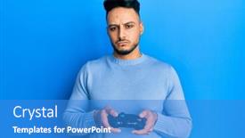  Presentation with video game - Theme enhanced with young-arab-man-playing-video background and a teal colored foreground