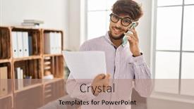  Presentation with psychology - Slides with young-arab-man-psychologist-talking background and a coral colored foreground