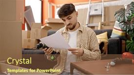  Presentation with reading table - Presentation enhanced with young-arab-man-repairing-table background and a tawny brown colored foreground