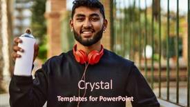  Presentation with arab - PPT theme with young-arab-man-smiling-confident background and a wine colored foreground