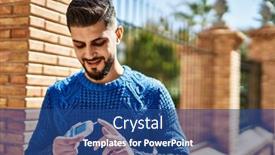  Presentation with arab - PPT layouts enhanced with young-arab-man-smiling-confident background and a ocean colored foreground