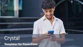  Presentation with confident - Slides consisting of young-arab-man-smiling-confident background and a ocean colored foreground