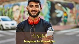  Presentation with arab - Presentation theme consisting of young-arab-man-smiling-confident background and a tawny brown colored foreground