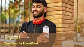  Presentation with graffiti - Slide deck having young-arab-man-smiling-confident background and a tawny brown colored foreground