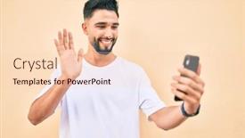  Presentation with arab - PPT theme consisting of young-arab-man-smiling-happy background and a lemonade colored foreground