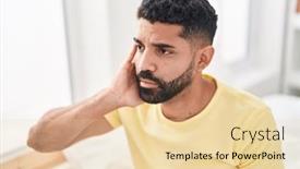  Presentation with ear pain - Theme consisting of young-arab-man-suffering background and a lemonade colored foreground