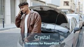  Presentation with insurance - PPT layouts with young-arab-man-talking background and a  colored foreground