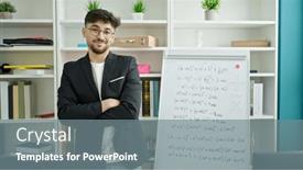  Presentation with maths - Slides featuring young-arab-man-teacher-teaching background and a gray colored foreground
