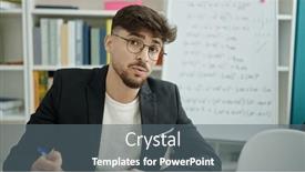  Presentation with maths - Presentation theme featuring young-arab-man-teaching-maths background and a gray colored foreground