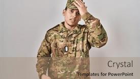  Presentation with memory - Slide set enhanced with young-arab-man-wearing-camouflage background and a coral colored foreground