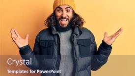  Presentation with arab - Slide deck featuring young-arab-man-wearing-casual background and a tawny brown colored foreground