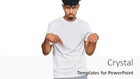  Presentation with arab - Colorful PPT theme enhanced with young-arab-man-wearing-casual backdrop and a white colored foreground