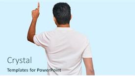  Presentation with arab - PPT layouts enhanced with young-arab-man-wearing-casual background and a sky blue colored foreground