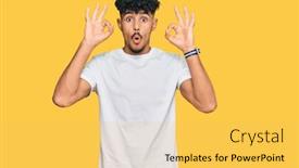  Presentation with arab - Beautiful theme featuring young-arab-man-wearing-casual backdrop and a yellow colored foreground