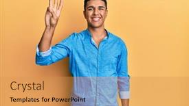  Presentation with arab - Beautiful theme featuring young-arab-man-wearing-casual backdrop and a gold colored foreground