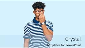  Presentation with young man wearing a hat - PPT theme having young-arab-man-wearing-casual background and a light blue colored foreground