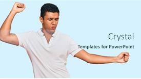  Presentation with arab music - Slide deck having young-arab-man-wearing-casual background and a sky blue colored foreground