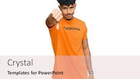  Presentation with tshirt - PPT layouts consisting of young-arab-man-wearing-tshirt background and a lemonade colored foreground