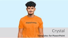  Presentation with tshirt - Beautiful slides featuring young-arab-man-wearing-tshirt backdrop and a gold colored foreground