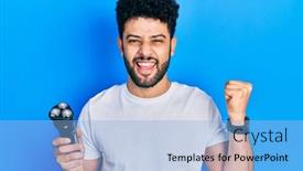  Presentation with razor - Amazing theme having young-arab-man-with-beard backdrop and a light blue colored foreground