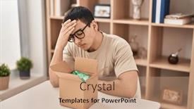  Presentation with gift - Presentation design featuring young-arab-man-with-open background and a  colored foreground