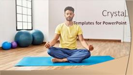  Presentation with sport - Presentation having young-arab-sporty-man-concentrate background and a lemonade colored foreground