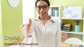  Presentation with hand shake office - 