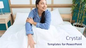  Presentation with arab - Slides featuring young-arab-woman-smiling-confident background and a  colored foreground