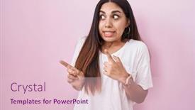  Presentation with arab - PPT theme having young-arab-woman-standing-over background and a  colored foreground