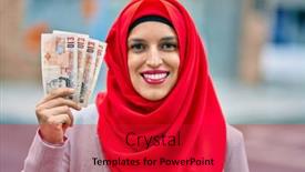  Presentation with hijab - Presentation theme consisting of young-arab-woman-wearing-hijab background and a red colored foreground