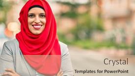  Presentation with hijab - Cool new theme with young-arab-woman-wearing-hijab backdrop and a lemonade colored foreground