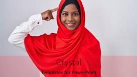  Presentation with great idea - PPT layouts enhanced with young-arab-woman-wearing-traditional background and a  colored foreground