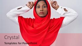  Presentation with traditional - PPT theme having young-arab-woman-wearing-traditional background and a  colored foreground