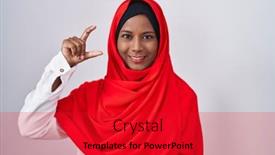  Presentation with traditional - Slide deck featuring young-arab-woman-wearing-traditional background and a  colored foreground