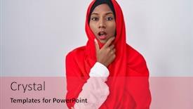  Presentation with islamic - PPT theme consisting of young-arab-woman-wearing-traditional background and a  colored foreground