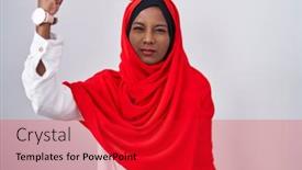  Presentation with traditional - Presentation consisting of young-arab-woman-wearing-traditional background and a  colored foreground