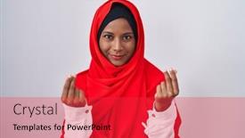  Presentation with islamic - PPT layouts having young-arab-woman-wearing-traditional background and a  colored foreground