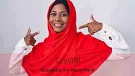  Presentation with islamic - Theme consisting of young-arab-woman-wearing-traditional background and a  colored foreground