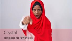  Presentation with islamic - Presentation design having young-arab-woman-wearing-traditional background and a red colored foreground