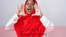  Presentation with islamic - Slide deck consisting of young-arab-woman-wearing-traditional background and a  colored foreground